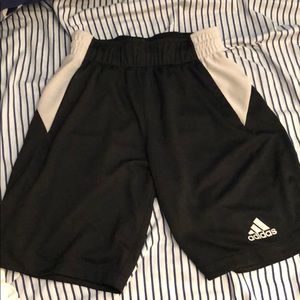 Black and Silver Adidas Basketball Shorts